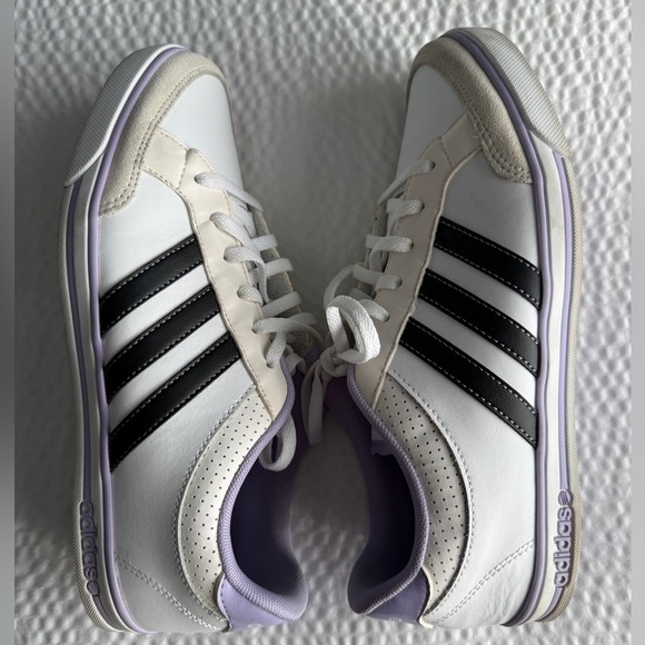 Adidas Neo Label Ortholite Comfort Foam White Purple Shoes Women's Size 8.5 - Picture 5 of 11